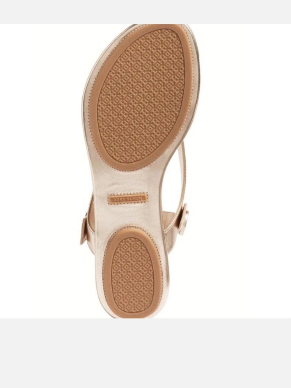 Tory Burch Rose Gold Minnie Travel Metallic Leather Sandals, Size 7 - Picture 8 of 11